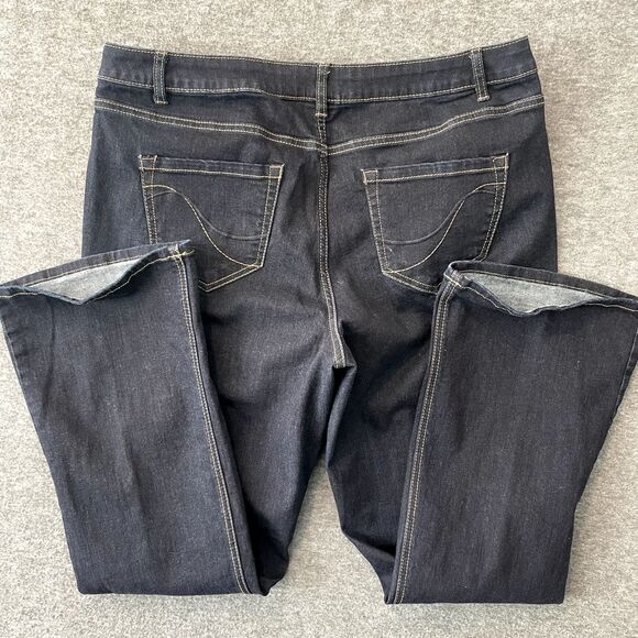LANE BRYANT Jeans Womens 18 Dark Wash Mid Rise Stretch Boot Cut EUC Regular - Picture 8 of 15